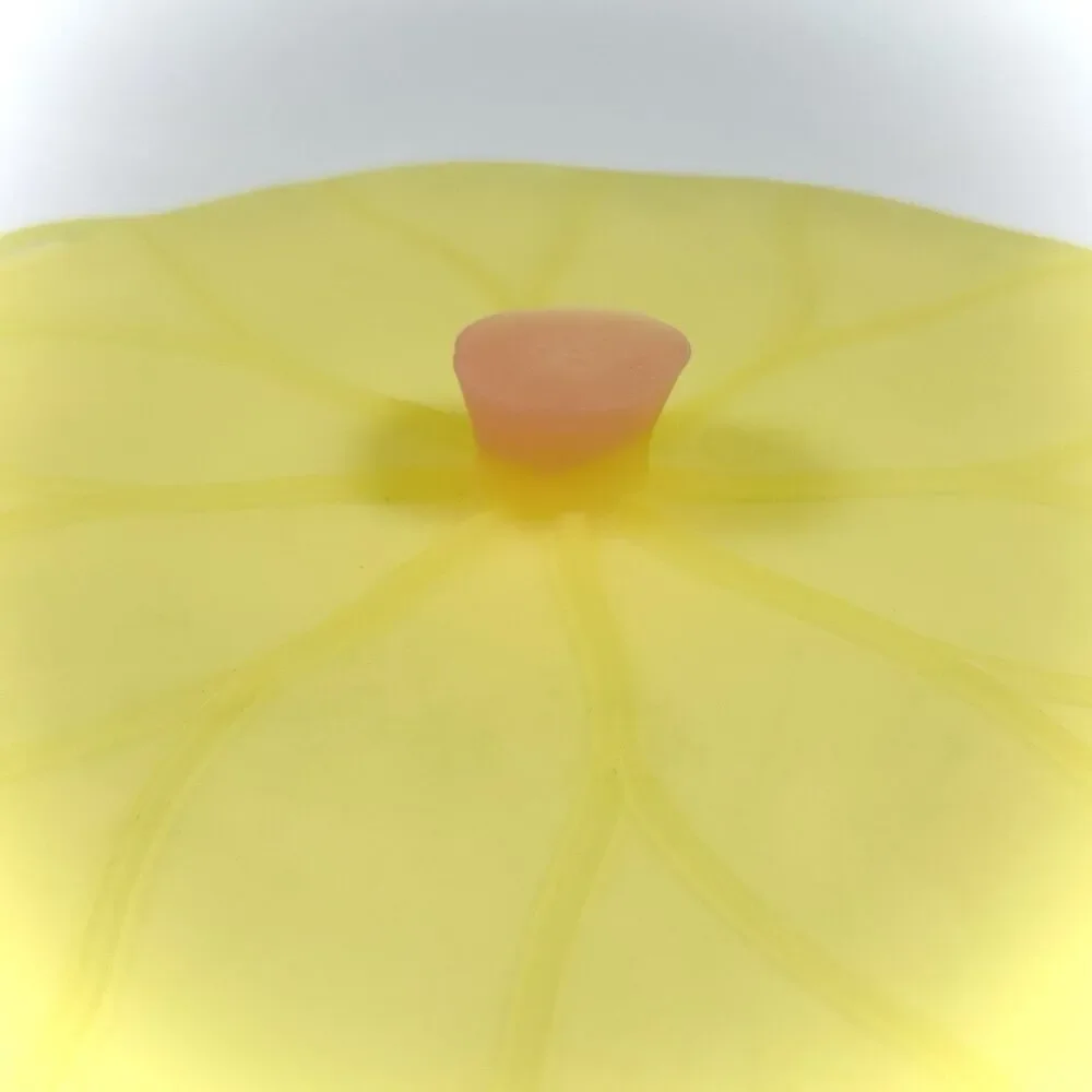 Charles Viancin Paris Silicone Lid Cover Lily Pad Yellow Pink Handle 10